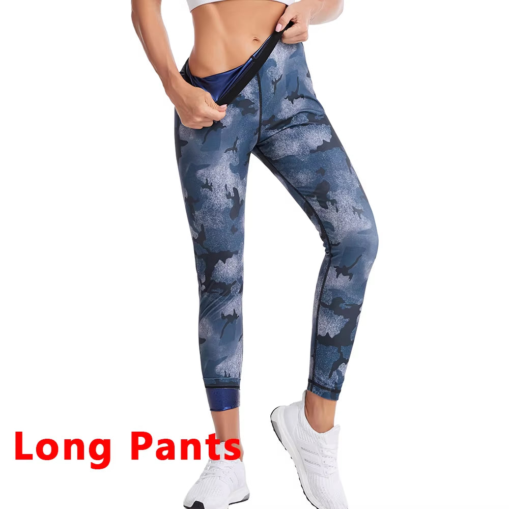 Women Camouflage Leggings Body Shaper Pants Hot Sweat Sauna Pant Shapewear Tummy Control Slimming Shorts Gym Fitness Weight Loss
