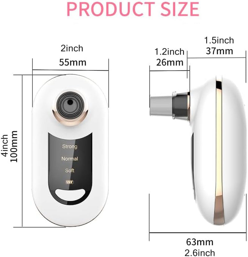 Blackhead Remover Pore Vacuum,Facial Pore Cleaner-5 Suction Power,5 Probes,Usb Rechargeable Blackhead Vacuum Kit for Adult