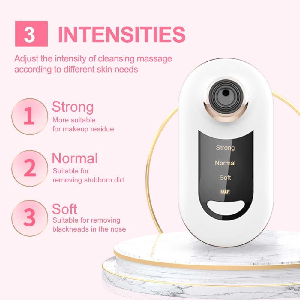 Blackhead Remover Pore Vacuum,Facial Pore Cleaner-5 Suction Power,5 Probes,Usb Rechargeable Blackhead Vacuum Kit for Adult