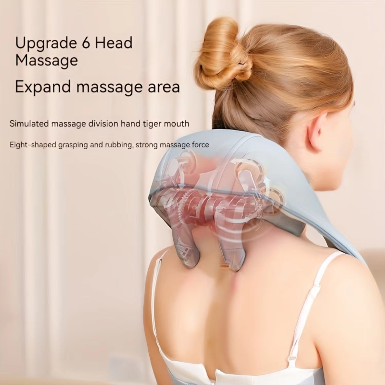 Shiatsu Neck Massager Pillow - 3D Heated Deep Tissue Massage - Rechargeable, Perfect for Relaxation at Home, Office, Travel - Fa
