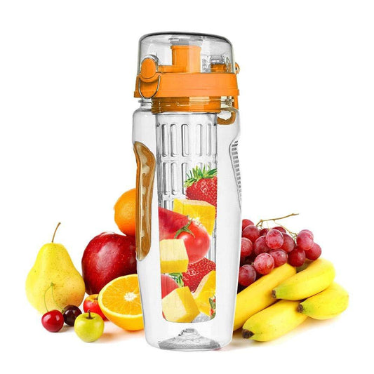 32Oz Fruit Infusing Infuser Water Bottle Water Fruit Bottle BPA Free Plastic Sport Fruit Infuser Water Bottles with Infuser Juice Shaker Drink Bottle of Water