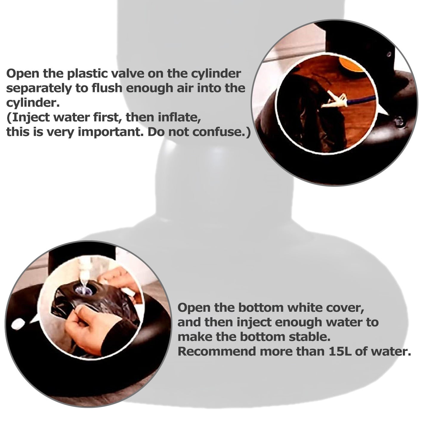 Inflatable Free Standing Punching Bag Boxing Cardio Kickboxing Fitness Training