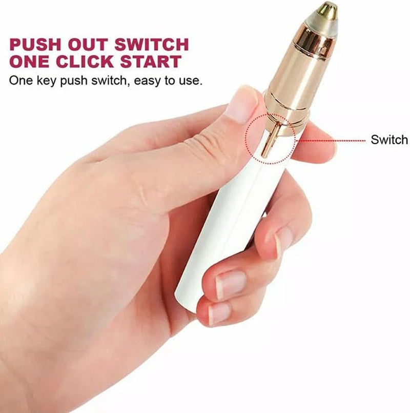 Eyebrow Hair Remover for Women，Eyebrow Trimmer Facial Hair Remover for Face with Rechargeable USB Cable Painless Lipstick Shavers (Gold)