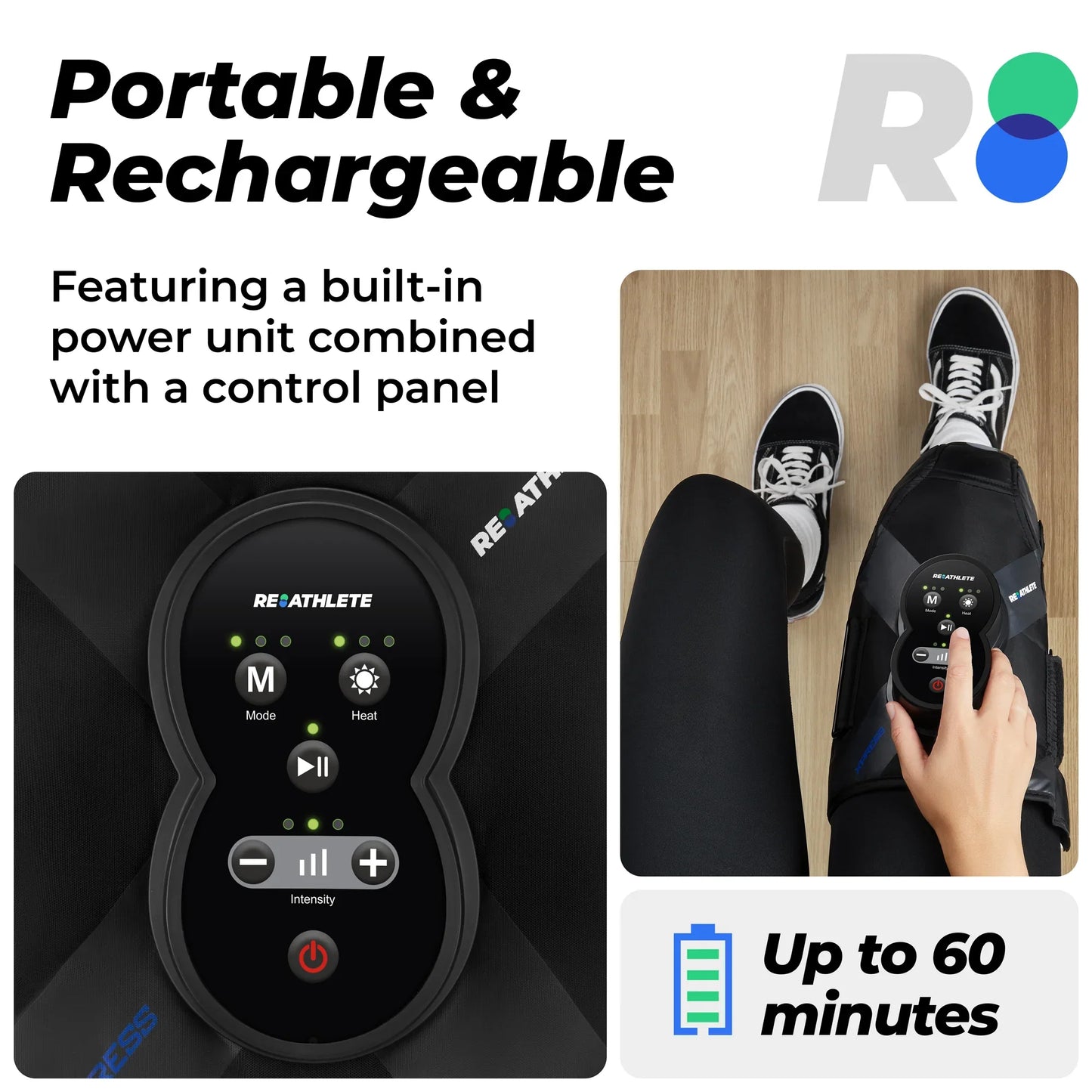 Xpress Rechargeable Knee Massager for Pain Relief, Leg Massager with Heat and Compression Relief