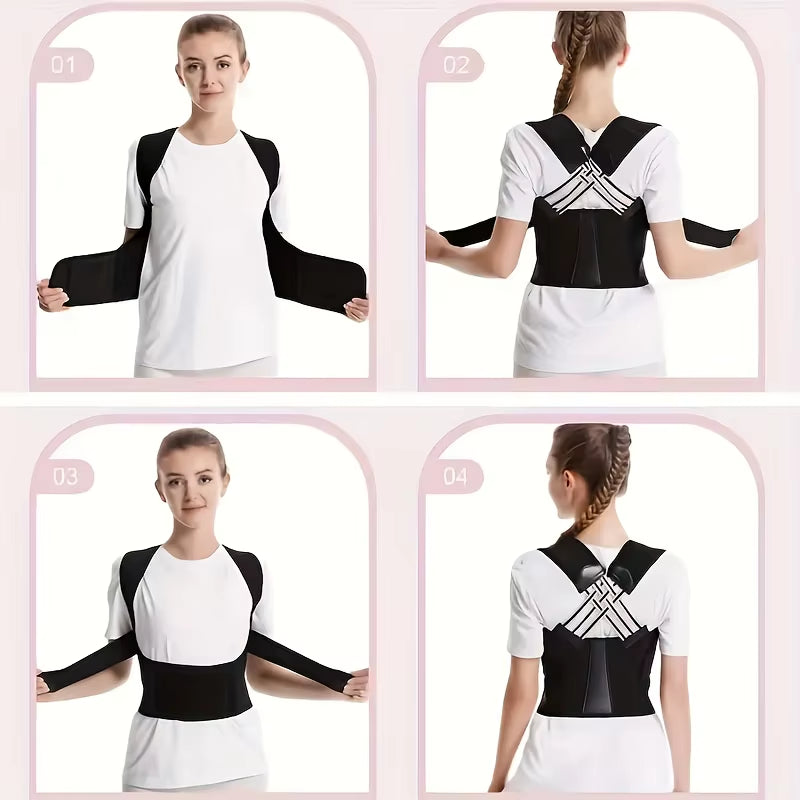 Dropshipping Stock Adjustable Back Posture Corrector Belt Women Men Prevent Slouching Relieve Pain Posture Corrector