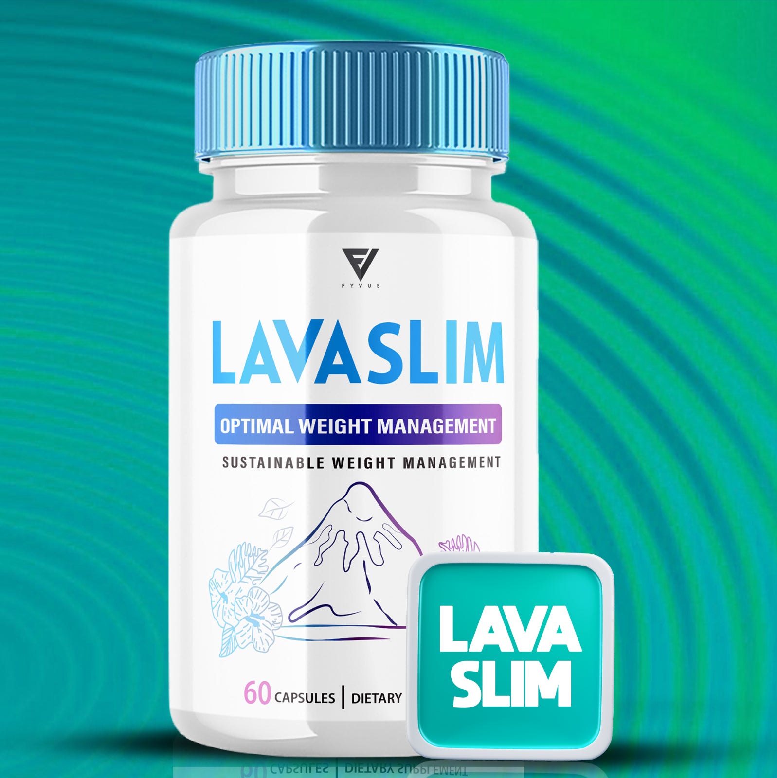 Lava Slim for Weight Loss and Fat Burn Maximum Strength Formula (60 Capsules)