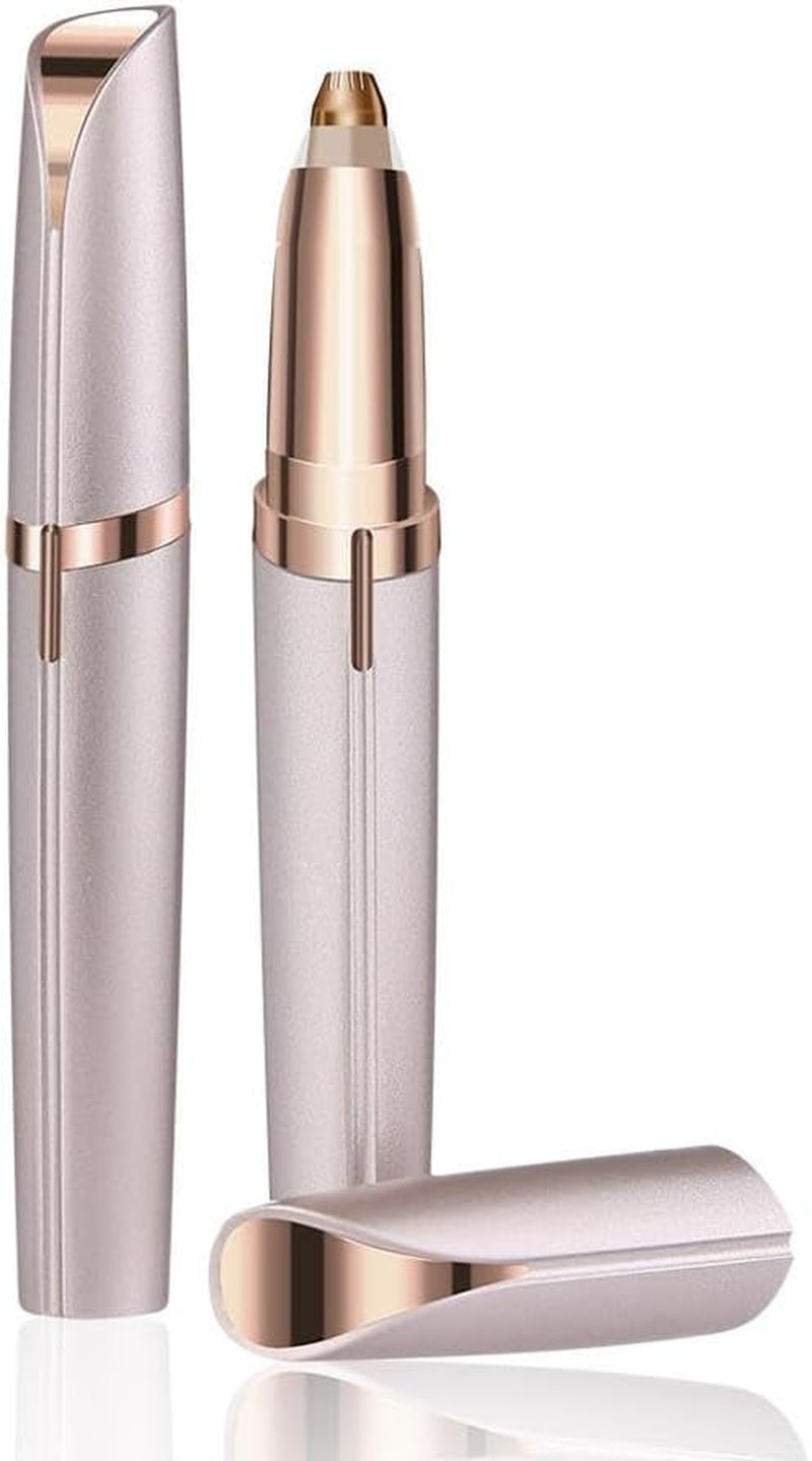 Eyebrow Hair Remover for Women，Eyebrow Trimmer Facial Hair Remover for Face with Rechargeable USB Cable Painless Lipstick Shavers (Gold)
