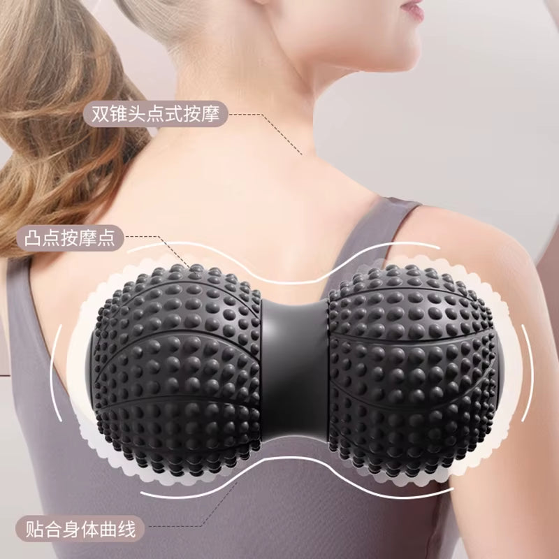 Peanut Massage Ball Double Lacrosse Balls Trigger Point Deep Tissue Exercise Arm Leg Back Muscle Massage Roller Yoga Fitness