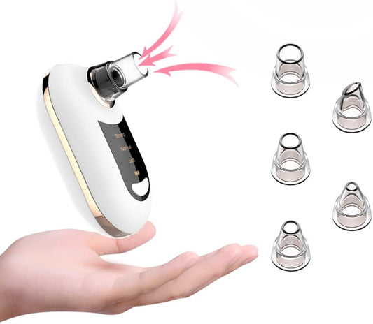 Blackhead Remover Pore Vacuum,Facial Pore Cleaner-5 Suction Power,5 Probes,Usb Rechargeable Blackhead Vacuum Kit for Adult