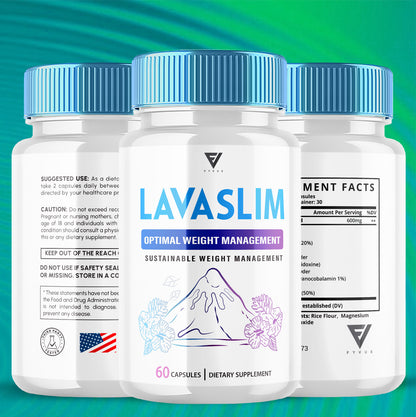 Lava Slim for Weight Loss and Fat Burn Maximum Strength Formula (60 Capsules)