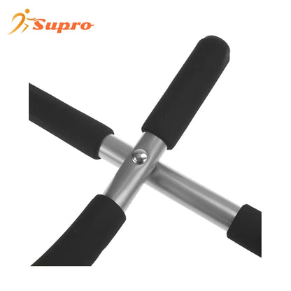 Supro Multiple-Level Adjustable Pull-Up Dip Bar for Doorway Width Door Pull up Bar Accurately Match Wide and Narrow Doorframe