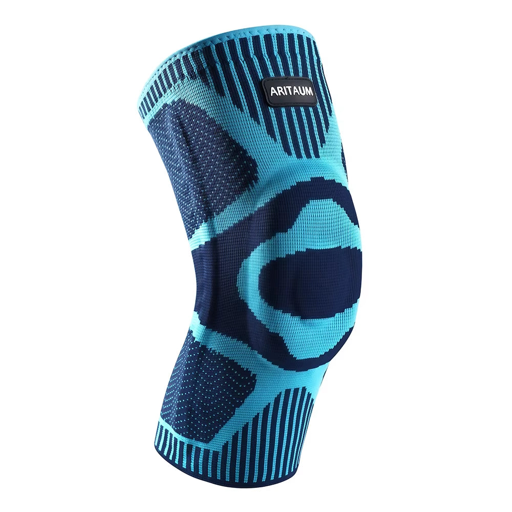 1 Pack of Professional Sports Knee Pads, Knee Pads, Meniscus Silicone Spring Support, Running Fitness, Basketball, Tennis, Badminton, Volleyball Knee Pads