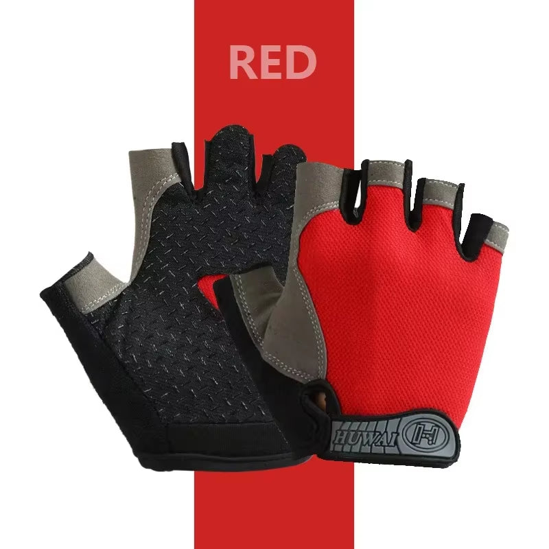 Half Finger Gloves Gym Fitness Anti-Slip Women Men Gel Pad Gloves Gym Cycling Fingerless Gloves Bicycle Accessories