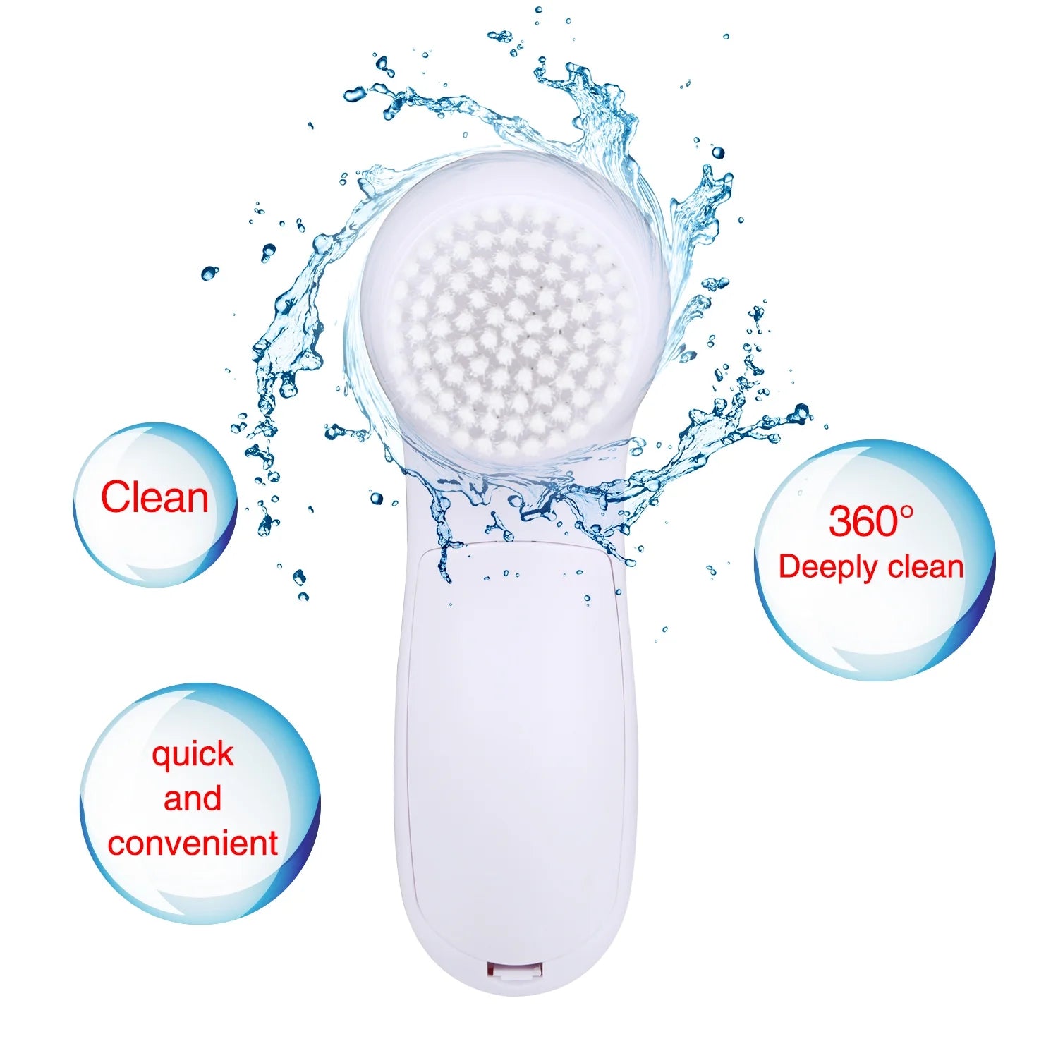 5-In-1 Electric Facial Cleansing Brush Set Waterproof Face Spin Cleaning Brush with 5 Brush Heads Deep Cleansing Body Facial Brush Set for Gentle Exfoliating Removing Blackhead and Massaging