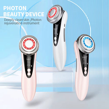 5 in 1 EMS Facial Massager LED Light Sonic Ion Vibration Skin Tightening Face Lifting anti Wrinkle Beauty Device Skin Care Tool